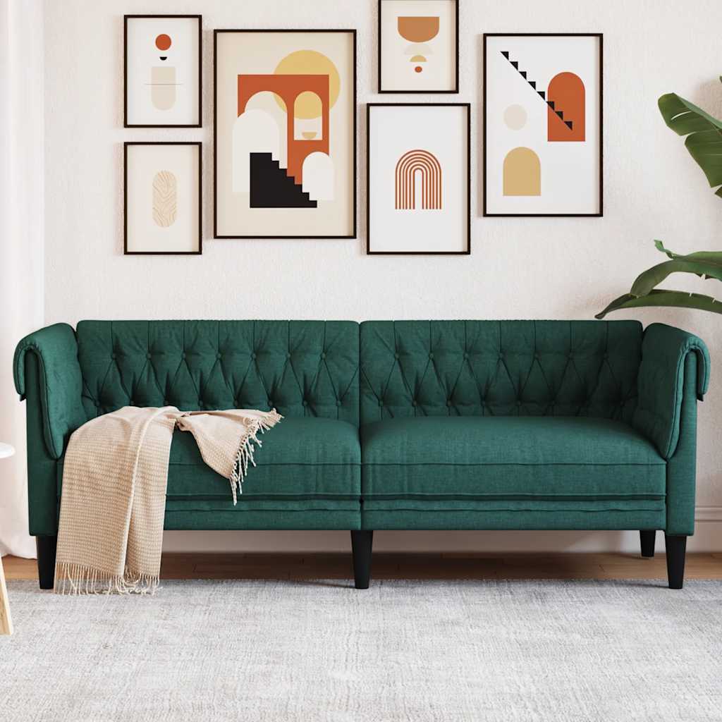 Chesterfield Sofa 3-Sitzer Dunkelgrün