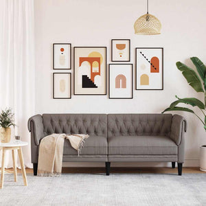 Chesterfield Sofa 3-Sitzer Taupe