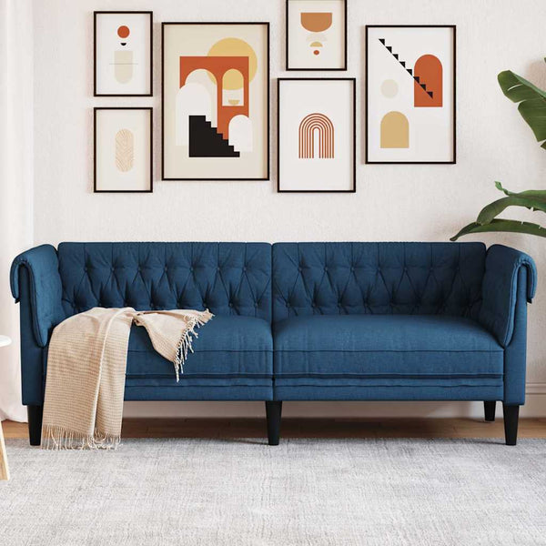 Chesterfield Sofa 3-Sitzer Blau