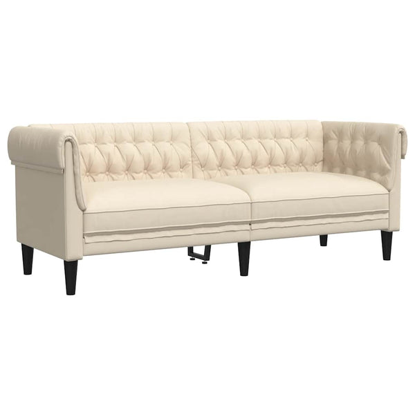 Chesterfield Leinen Sofa 3-Sitzer