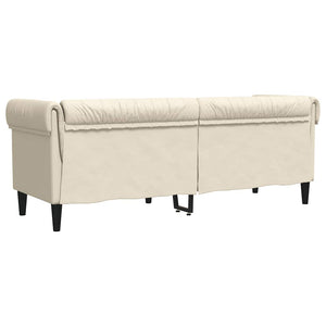 Chesterfield Leinen Sofa 3-Sitzer