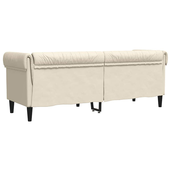 Chesterfield Leinen Sofa 3-Sitzer