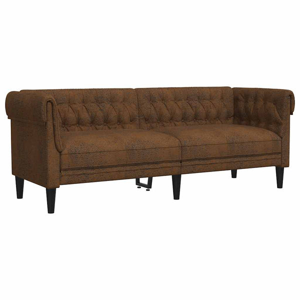 Chesterfield Sofa 3-Sitzer Braun