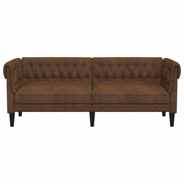 Chesterfield Sofa 3-Sitzer Braun