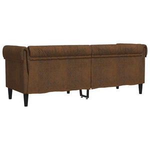 Chesterfield Sofa 3-Sitzer Braun