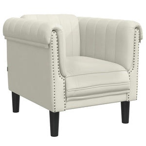 vidaXL Fauteuil crème velours