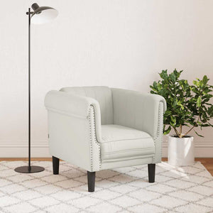 vidaXL Fauteuil crème velours