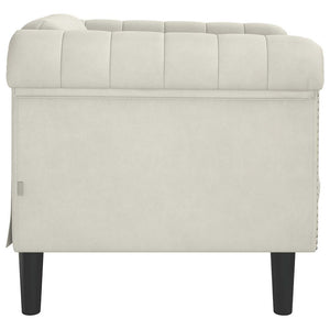 vidaXL Fauteuil crème velours