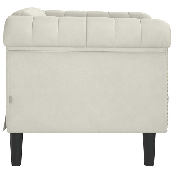 vidaXL Fauteuil crème velours