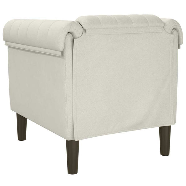 vidaXL Fauteuil crème velours