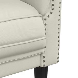 vidaXL Fauteuil crème velours