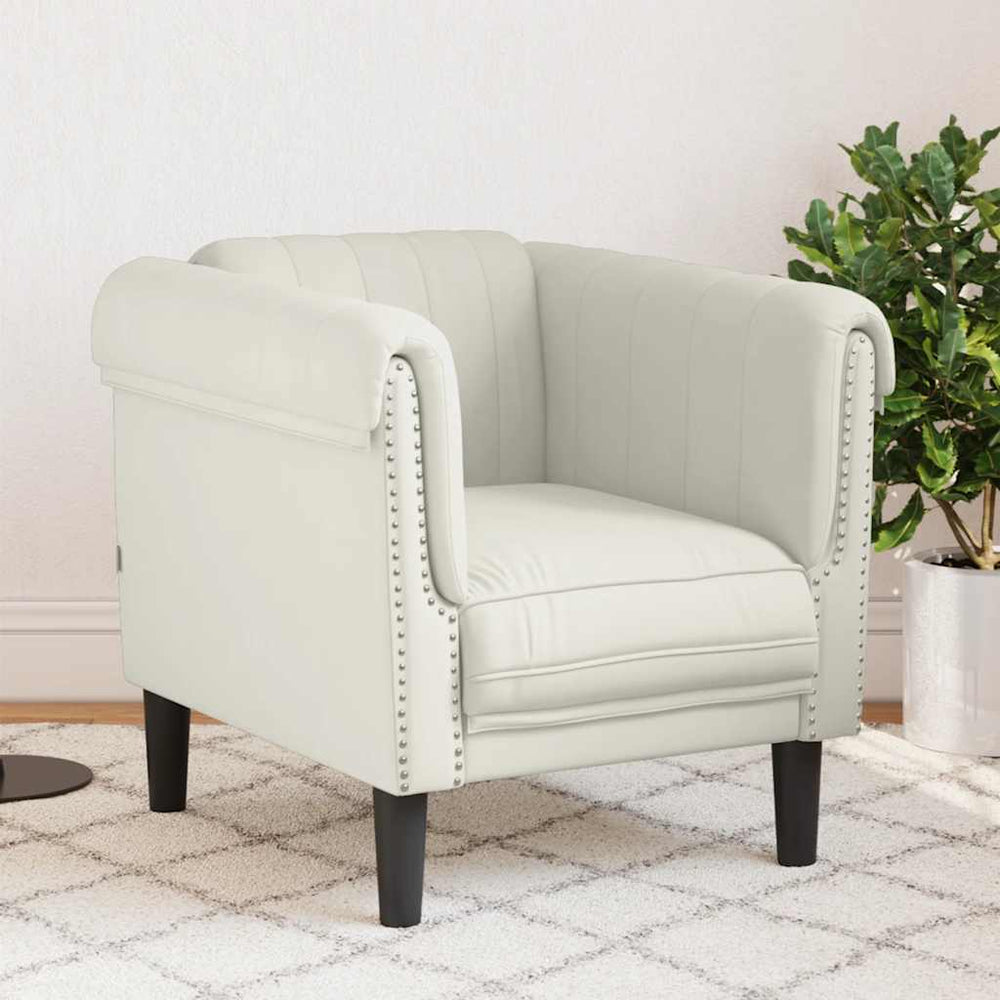 vidaXL Armchair Cream Velvet