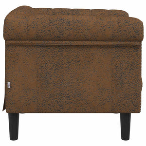 vidaXL Fauteuil marron en similicuir aspect daim