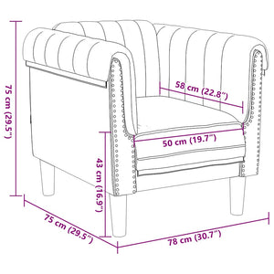vidaXL Fauteuil marron en similicuir aspect daim