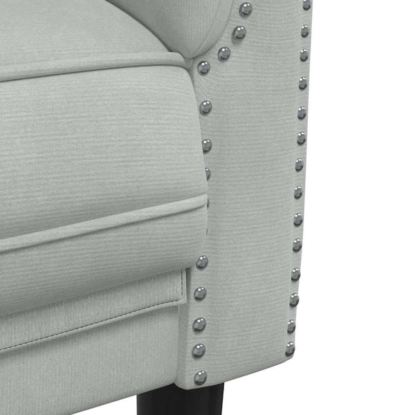 2-Sitzer Sofa Hellgrau Samt