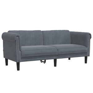 2-Sitzer Sofa Dunkelgrau Samt