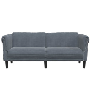 2-Sitzer Sofa Dunkelgrau Samt