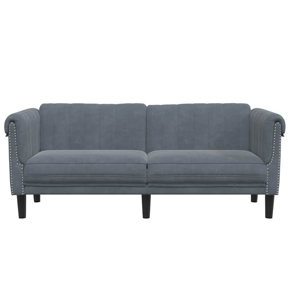 2-Sitzer Sofa Dunkelgrau Samt