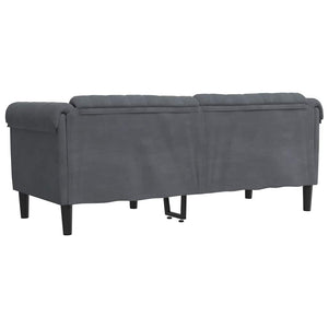 2-Sitzer Sofa Dunkelgrau Samt