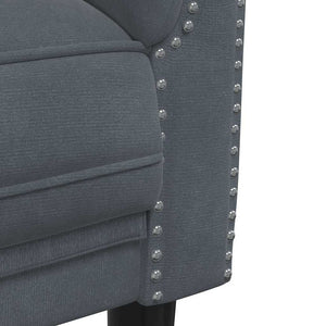 2-Sitzer Sofa Dunkelgrau Samt