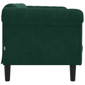 2-Sitzer Sofa Dunkelgrün Samt