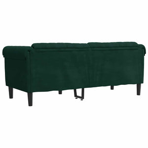 2-Sitzer Sofa Dunkelgrün Samt
