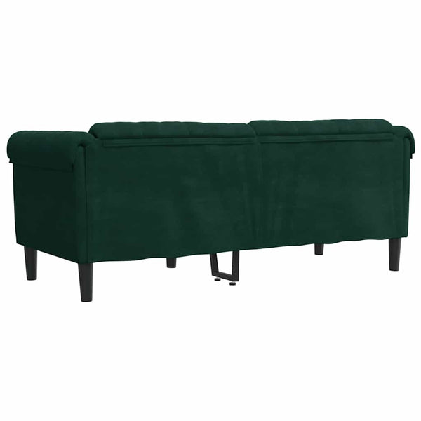 2-Sitzer Sofa Dunkelgrün Samt