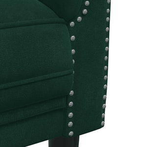 2-Sitzer Sofa Dunkelgrün Samt