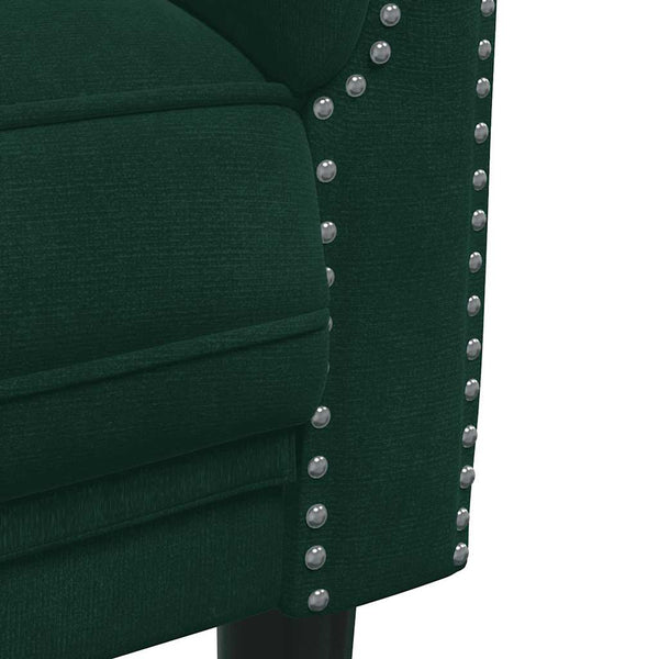 2-Sitzer Sofa Dunkelgrün Samt