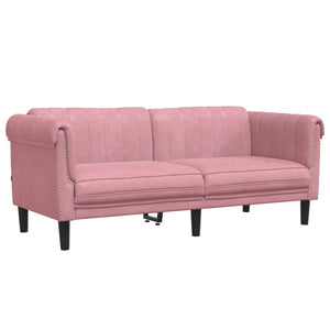 Rosa Samt Sofa 2-Sitzer