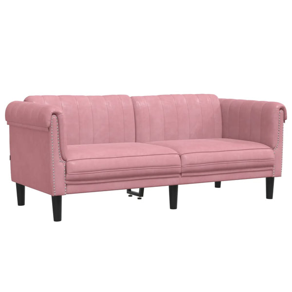 Rosa Samt Sofa 2-Sitzer
