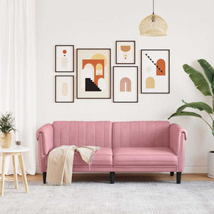 Rosa Samt Sofa 2-Sitzer