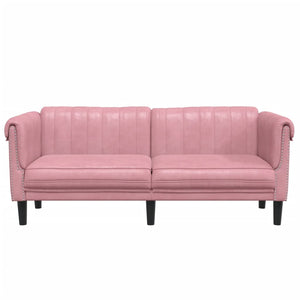 Rosa Samt Sofa 2-Sitzer