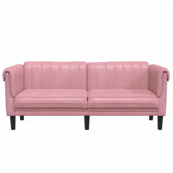 Rosa Samt Sofa 2-Sitzer