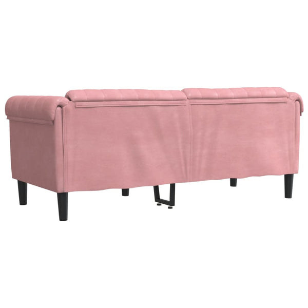Rosa Samt Sofa 2-Sitzer