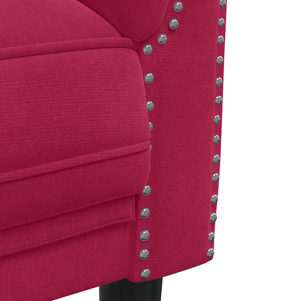 Weinrotes Samt Sofa 2-Sitzer