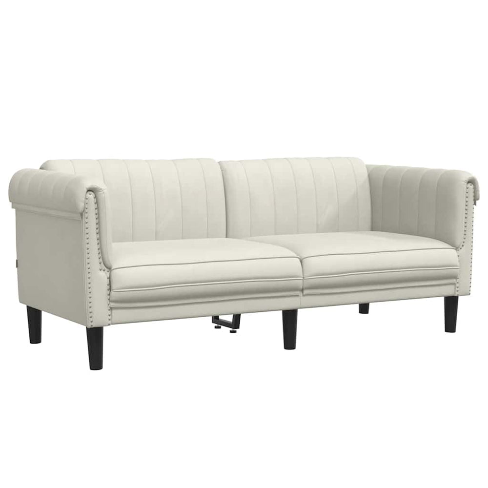 2-Sitzer Sofa Creme Samt