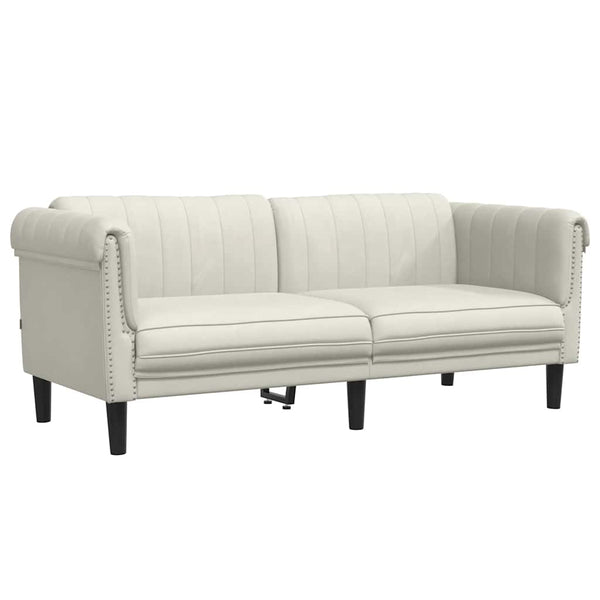 2-Sitzer Sofa Creme Samt