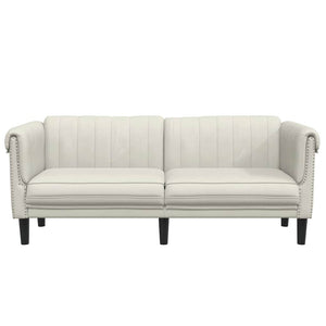 2-Sitzer Sofa Creme Samt
