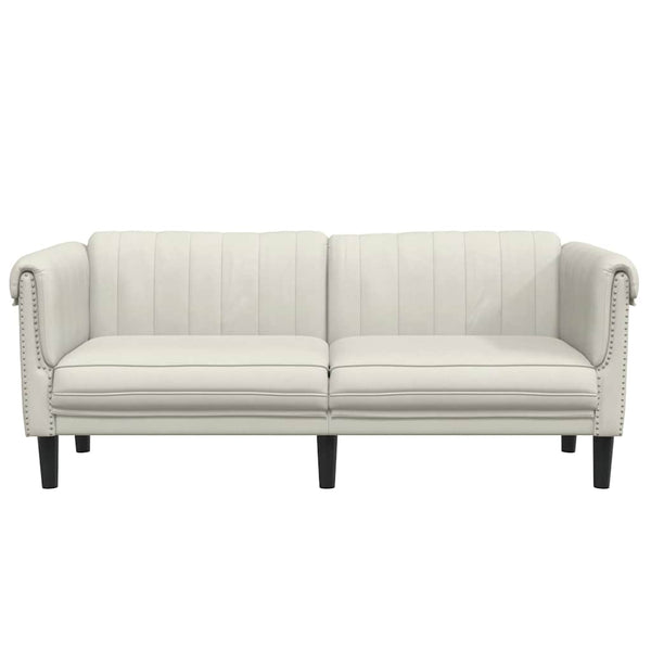 2-Sitzer Sofa Creme Samt