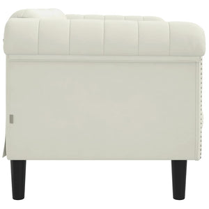2-Sitzer Sofa Creme Samt