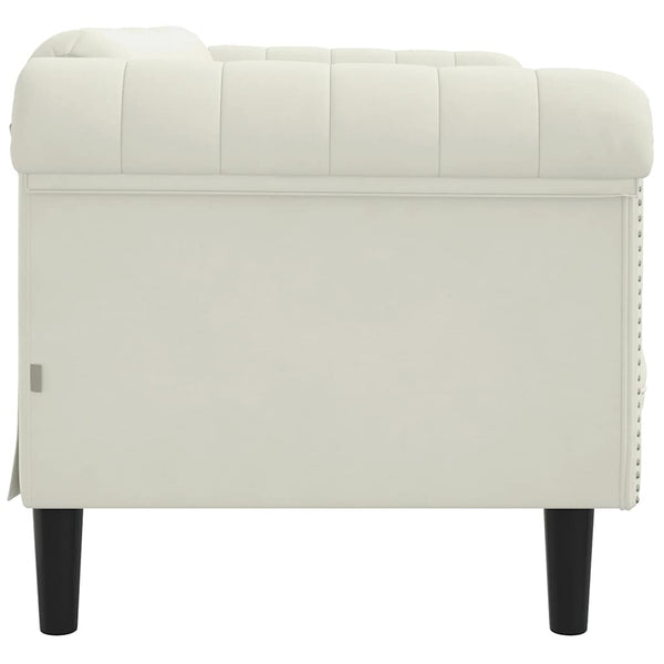 2-Sitzer Sofa Creme Samt