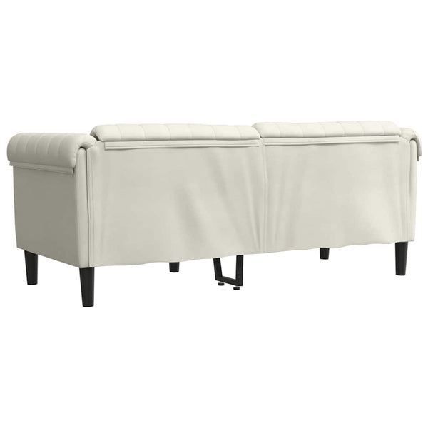 2-Sitzer Sofa Creme Samt