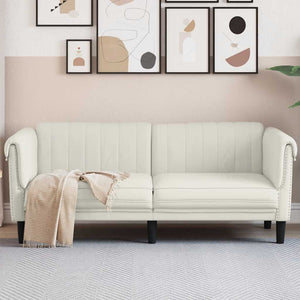 2-Sitzer Sofa Creme Samt
