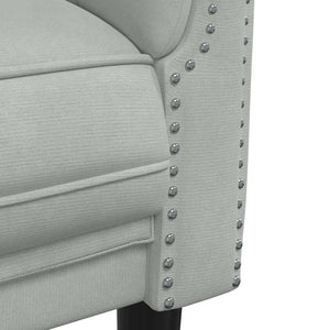 3-Sitzer Sofa Hellgrau Samt