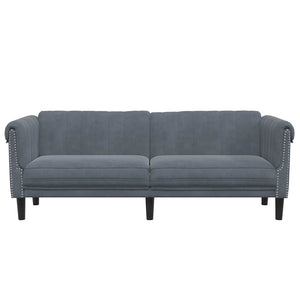 3-Sitzer Sofa Dunkelgrau Samt