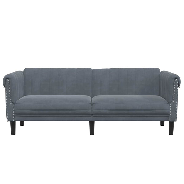 3-Sitzer Sofa Dunkelgrau Samt