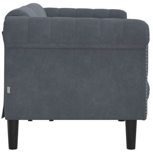 3-Sitzer Sofa Dunkelgrau Samt