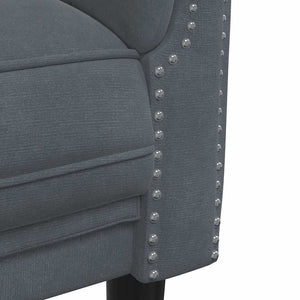 3-Sitzer Sofa Dunkelgrau Samt