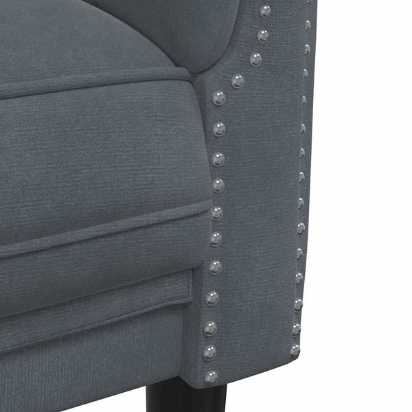 3-Sitzer Sofa Dunkelgrau Samt